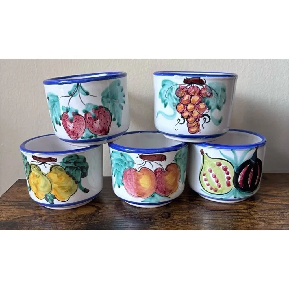Vintage Vietri Hand painted in Italy, fruit coffee /tea mug/ choose one